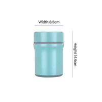 Venta de Fábrica, Producto Popular, Recipiente Multifuncional de Porcelana para Alimentos de 13 oz/410 ml, Tapa Libre de BPA, Acero Inoxidable SUS 304, Fácil de Limpiar