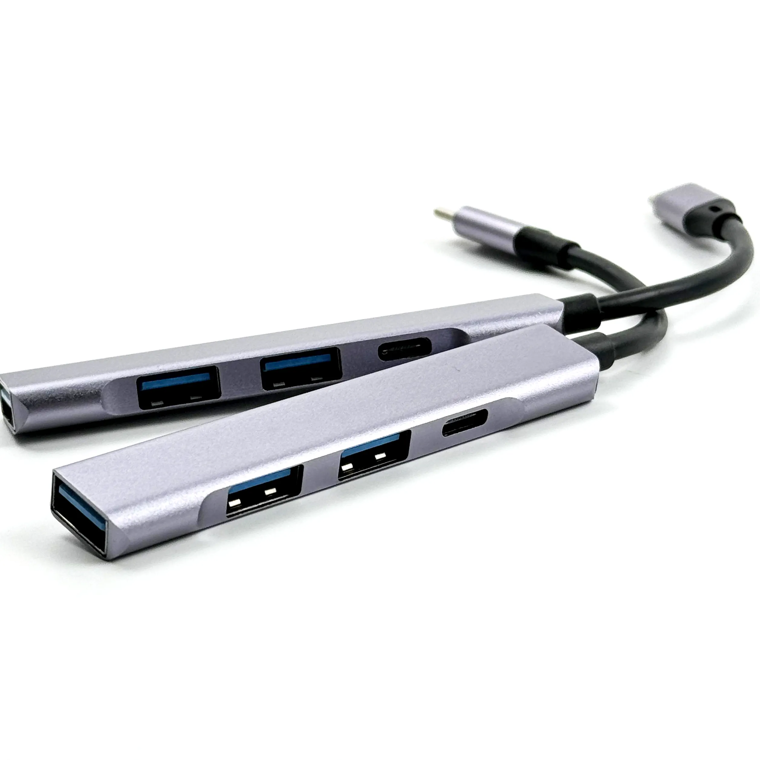 Porta USB de alumínio tipo C de alta velocidade com 3 portas de carregamento USB para Iphone e Laptop Logos personalizados
