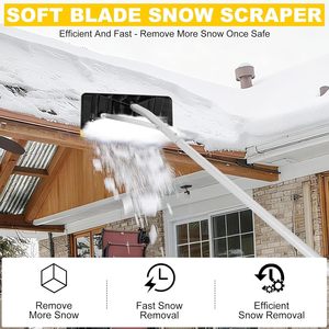 Rastrillo para Nieve Telescópico Multifuncional 2 en 1, Precio de Fábrica, Cabezales de PC+TPE con Tela Oxford, Mango de Aluminio Antideslizante para Techos - Product Image 6