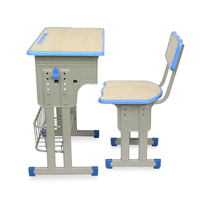 Ensemble table et chaise d'école modernes en fer pour enfants, réglables, multifonctionnels, pour une utilisation collaborative dans le salon