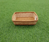Cesta de Almacenamiento Rectangular de Ratán Natural MIFAVN, Tejida a Mano, Ecológica, Multifuncional, Ahorra Espacio, con Certificación CE, Gran Venta