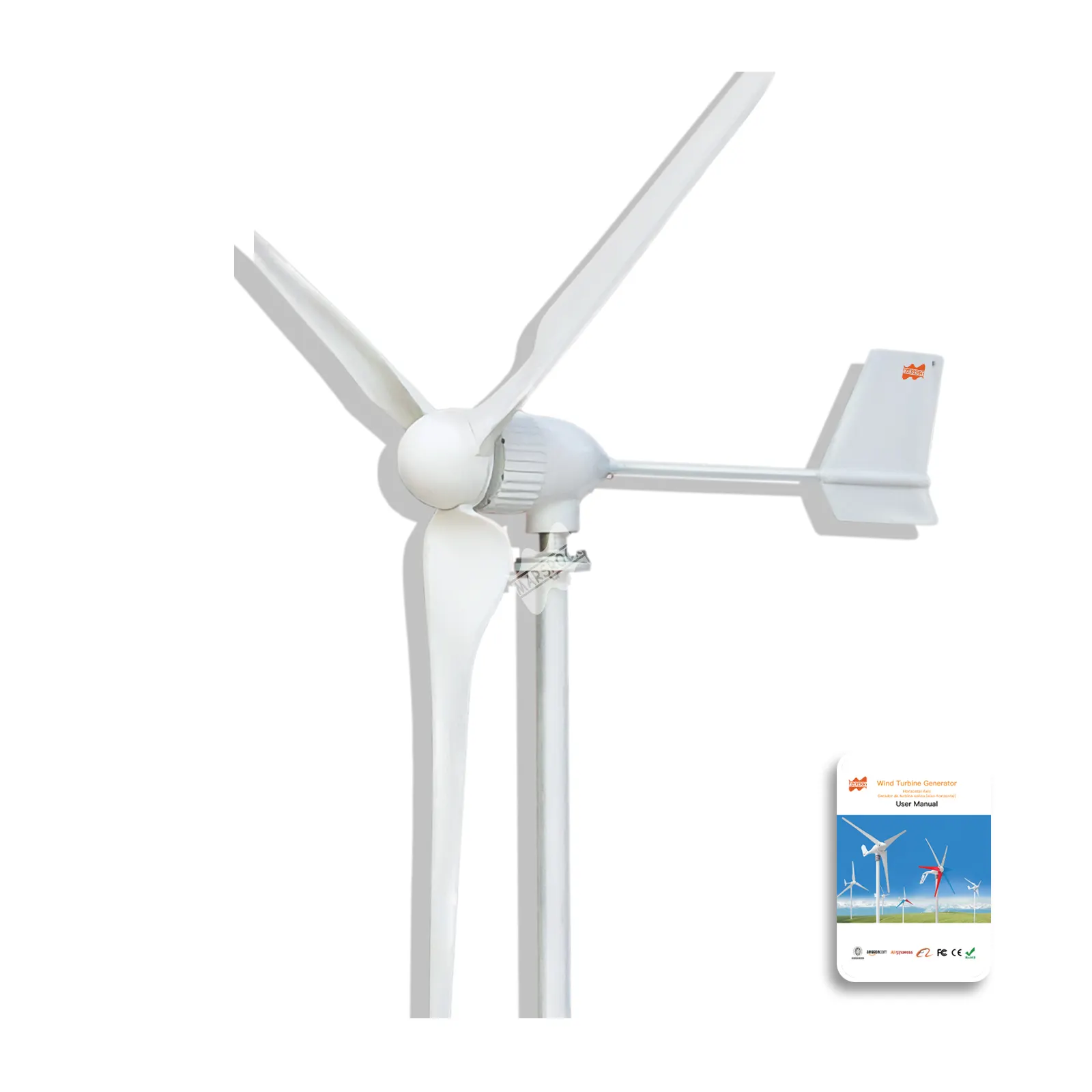 1000W 24/48V เจ้าของแบรนด์ Mars ROCK WIND Turbine ระบบพลังงานลมแนวนอนสำหรับผู้บริโภค