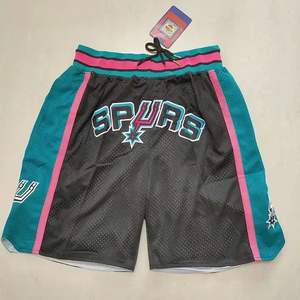 Retro nakış erkek spor örgü nefes en kaliteli basketbol tüm takımlar şort pantolon - Product Image 5