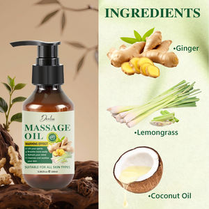 <span class=keywords><strong>Huile</strong></span> de gingembre naturelle pure pour massage, aromathérapie et diffuseur, drainage abdominal, réchauffement, soulagement des muscles endoloris et fatigués, avec compte-gouttes - Product Image 6