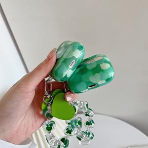 Funda de TPU blanda para auriculares <span class=keywords><strong>Airpods</strong></span> 3, funda con estampado de corazón para auriculares de niña con pulsera para Airpod 2022 - Product Image 3