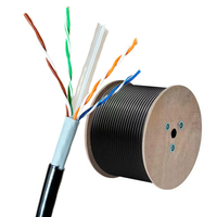 Câble Réseau Ethernet Cat 6 Extérieur 24 AWG UTP Bobine 305 m Bleu Solide (CCA) Guangzhou