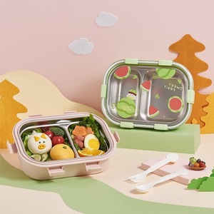 Cute Fruit Pattern Visual Insulated <b>Lunch</b> <b>Box</b> for Elementary <b>School</b> Students Stainless Steel <b>Lunch</b> <b>Box</b> - Product Image 2
