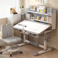 Ensemble de bureau et chaise d'étude modernes réglables en hauteur pour enfants, bureaux d'apprentissage confortables pour enfants avec angle réglable