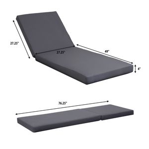 DB Broadway/Ian Outdoor Patio Furniture <b>Chaise</b> <b>Lounge</b> Cushion - Product Image 4