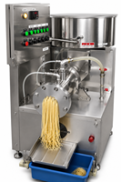 Machine extrudeuse de nouilles automatique à moteur, haute capacité 250 kg/h, acier inoxydable de qualité alimentaire, facile à utiliser, hôtels