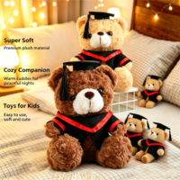 OEM ODM Peluche Ours Docteur Mignon, Rembourrée en Coton PP, Ultra Douce, Cadeau de Remise de Diplôme pour Étudiants, Technique Lavée, Jouet Anti-Stress