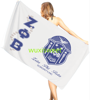 Serviettes de plage personnalisées de haute qualité avec logo pour la sororité nationale Zeta Phi Beta – Vente en gros