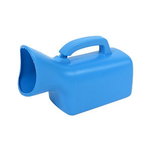 Urinoir rectangulaire en plastique bleu pour hommes et femmes, usage hospitalier, patients alités - Product Image 1