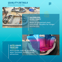Manège de voitures tamponneuses commercial pour intérieur et extérieur, grande capacité, durable, avec corps en fibre de verre et gonflable sécurisé, pour parcs d'attractions et centres commerciaux