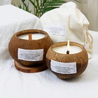 Parfum de bougie de coquille de noix de coco pour les célébrations de cadeaux