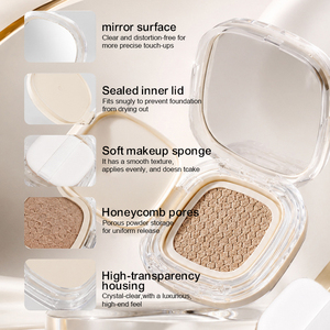 Crème <span class=keywords><strong>BB</strong></span> couvrante en gros sous marque privée, fond de teint hydratant végétalien en coussin avec miroir et houppette - Product Image 1