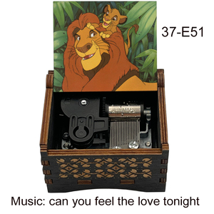 Caja de música Vintage de madera con cuerda para sentir el amor esta <span class=keywords><strong>noche</strong></span>, regalo de Anime para amigos, Festival familiar, decoración para el hogar y la Oficina - Product Image 5