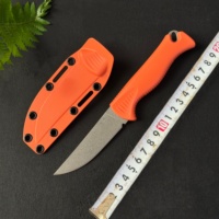 Couteau de poche tactique à lame fixe pour le camping en plein air, avec poignée antidérapante et étui, personnalisable