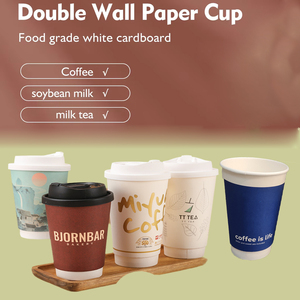 Wholesale 8Oz 12Oz 16Oz 10Oz <b>Disposable</b> Paper <b>Cups</b> Customized Hot Coffee Double Wall Paper <b>Cups</b> With Lids for Hot Drinks - Product Image 6