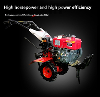 Micro-cultivateur agricole Scarificateur à essence Motoculteur rotatif multifonction Travail du sol Ridging Weeding Ditching Cultivator