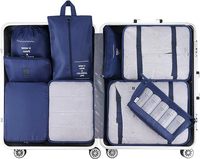 Lot de 9 cubes de rangement de voyage légers et tendance avec fermeture éclair pour vêtements et chaussures