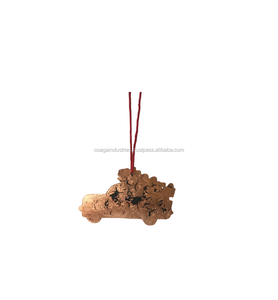 HIGH QUALITY MINIATURE CAR SHAPE CHRISTMAS TREE DECORATION METAL COPPER COLOUR DESIGN CAR CHRISTMAS HANGING <b>ORNAMENT</b> - Product Image 2