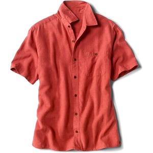 Chemise à manches courtes pour homme en spandex/polyester et coton extensible avec col montant, logo personnalisé, tissu respirant - Fournisseur ODM - Product Image 1