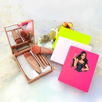 Petite quantité de LOGO personnalisation ensemble de pinceaux de maquillage de voyage petit mini kit de pinceaux de maquillage portable