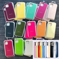 Coque de téléphone portable en silicone liquide 64 couleurs pour Apple iPhone 16, 16 Pro, 16 Pro Max, 15, 14, 13