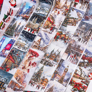 1ม้วนคริสต์มาสเมืองชุดพื้นหลังขนาดใหญ่และ Washi เทปตกแต่งวัสดุปะติด - Product Image 2