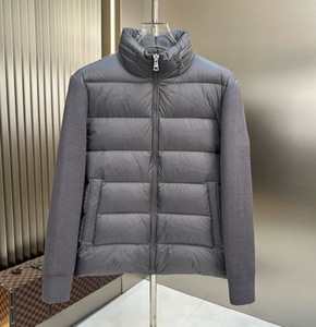 Veste d'hiver pour homme de haute qualité, nouvelle collection automne-hiver, col en tricot cousu, rembourrée de duvet - Product Image 3