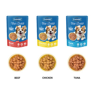Offre Spéciale FAENBEI 130g Friandises pour Chiens 3 Saveurs Riches en Protéines Sans Céréales Pour Tous Âges Particules de Viande pour Chiens <span class=keywords><strong>Aliment</strong></span> Humide en Sachet - Product Image 2