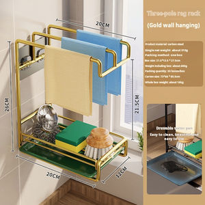 Ripiano per la cucina porta stracci senza Punch a parete porta porta-stendibiancheria per piatti - Product Image 5