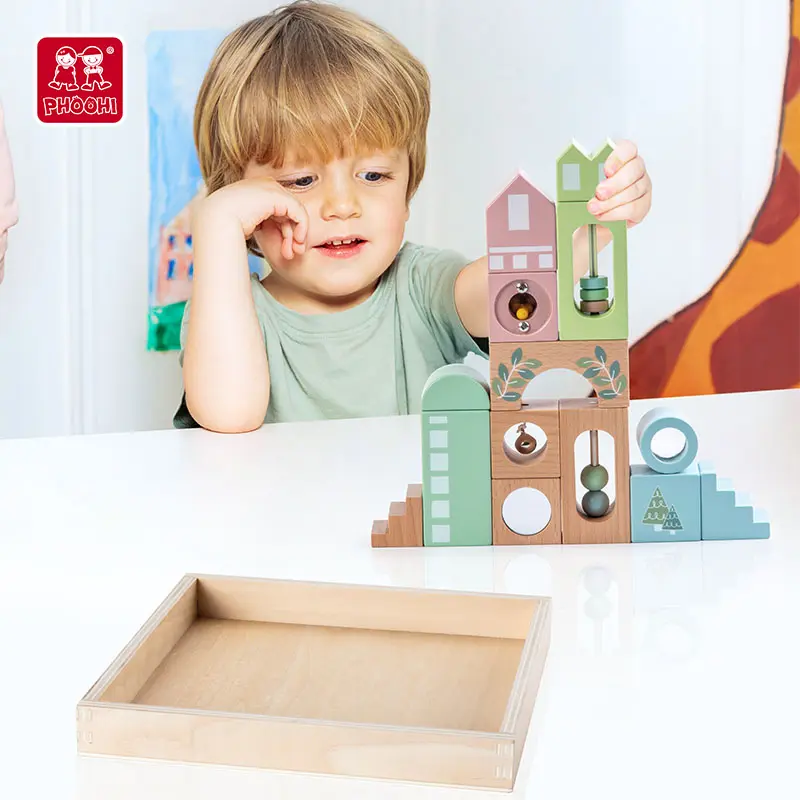 15 pièces ensemble de blocs de construction éducatifs pour enfants ensemble de blocs de musique en bois jouets