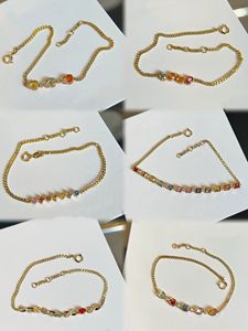 Xinfly 18K Solid Yellow Gold Rainbow <b>Gemstone</b> Colorful Sapphire Diamond <b>Bracelet</b> - Product Image 3