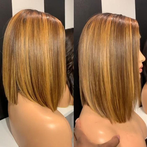 Perruque <span class=keywords><strong>Bob</strong></span> Lace Front Wig transparente, perruque Lace Wig à Double dessin, Grade 12a, perruques Lace Wig - Product Image 6