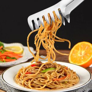 Pince de cuisine en acier inoxydable de haute qualité pour servir les spaghettis, les pâtes et les nouilles – Outil métallique premium - Product Image 3