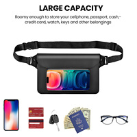 Nouvelle sacoche de taille étanche pliable IPX8 en TPU pour la natation, le rafting, la plage et la plongée en plein air, avec ceinture réglable pour téléphone
