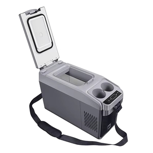 Mini nevera portátil para vehículos comerciales de 18L de capacidad, 12V 24V, con compresor y para colocar en el reposabrazos central. - Product Image 1