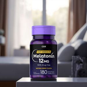 Tablet Melatonin Vegan 12 MG Penunjang Tidur, Penjualan Panas, Kustomisasi OEM - Product Image 3