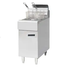 High Quality Commercial Chicken Gas Open Deep Fryer With Range Hood