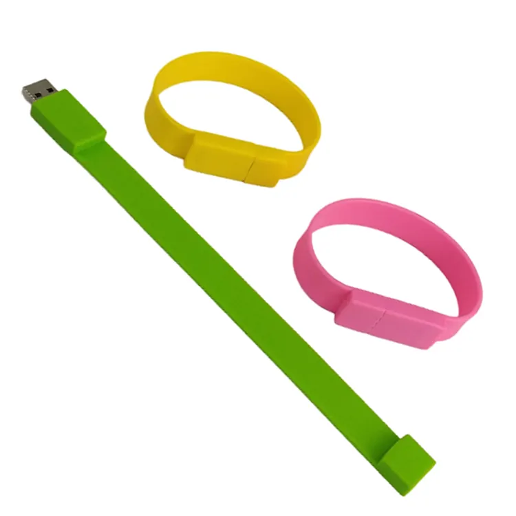 Silicone Bracelet Flash Usb Tốc Độ Cao Nhiều Màu Thời Trang Wearable Pen Drive Dây Đeo Cổ Tay Usb Flash Drive Với Logo Tùy Chỉnh
