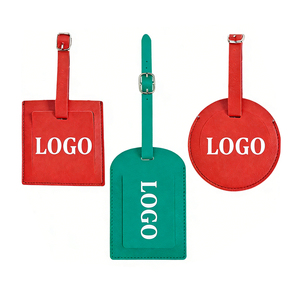 Étiquettes de bagage en cuir PU en gros 2026, sans rabat de confidentialité - Product Image 1
