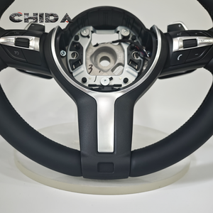 พวงมาลัยหนังสีดำคุณภาพสูงเหมาะสำหรับ B-M-WS <span class=keywords><strong>F10</strong></span> M5 M8 M6 F30 F01 F02 F03 F12 F13 F07 F90 F92 F93 F20 F15 F25 - Product Image 4