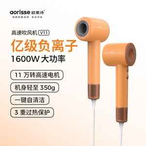 Oulaishi Hair Dryer 1600W DC Motor Negative Ion Home Travel Use - Product Image 3