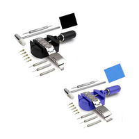 Kit d'outils de réparation de montres, comprenant un régulateur de montre, un outil de démontage de bracelet, un ajusteur de bracelet, des outils de démontage de bracelet en acier allié, pour une réparation complète