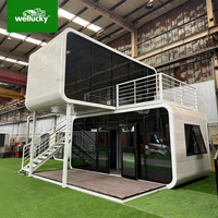 WELLUCKY Casa Cápsula Prefabricada Moderna, Cabaña Móvil Modular, Hotel Resort, Villa, Casa Pequeña, Cabaña Apple Personalizada
