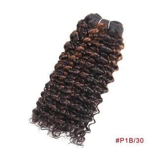 Ciocche di <span class=keywords><strong>Capelli</strong></span> Umani Remy 100G, <span class=keywords><strong>Extension</strong></span> Brasiliane Ricce Pre-Colore P4/30 P4/27 P1B30 - Product Image 4