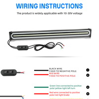 Barre de feux arrière LED 7018 Flowing Light, bande lumineuse clignotante pour remplacement de feux arrière de voiture