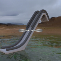 Toboggan aquatique gonflable personnalisé pour yacht, toboggan flottant hermétique pour bateau, pour le plaisir au quai de luxe